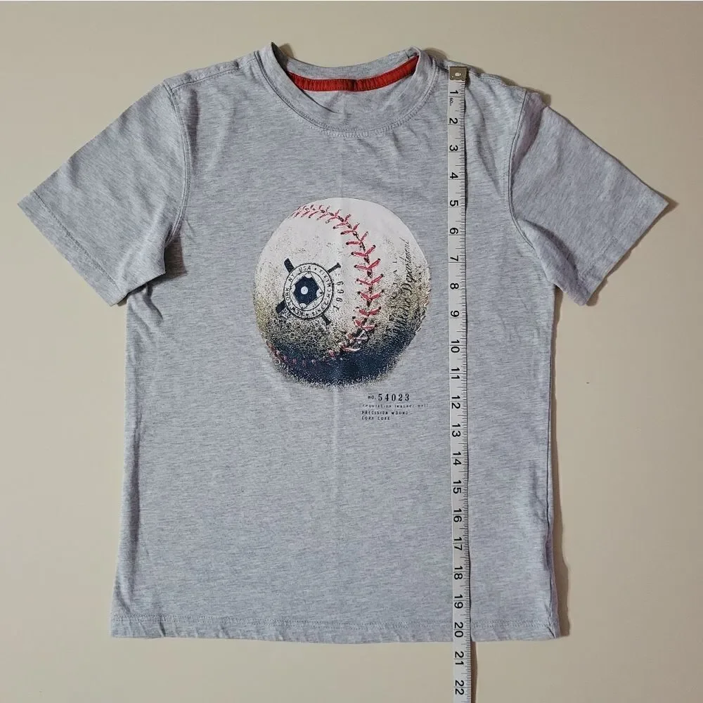 Gap Boys Gray Short Sleeve Baseball Graphic T-Shirt